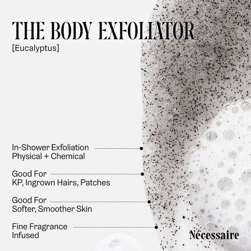 Nécessaire The Body Exfoliator - Eucalyptus AHA/BHA/PHA Formula for Resurfacing Skin | 180 ml / 6.1 fl oz