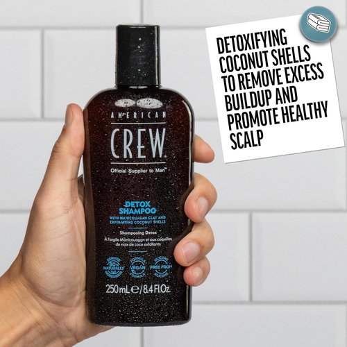 American Crew Detox Shampoo - Naturally Derived Vegan Formula with Citrus Mint Fragrance | 8.45 Fl Oz