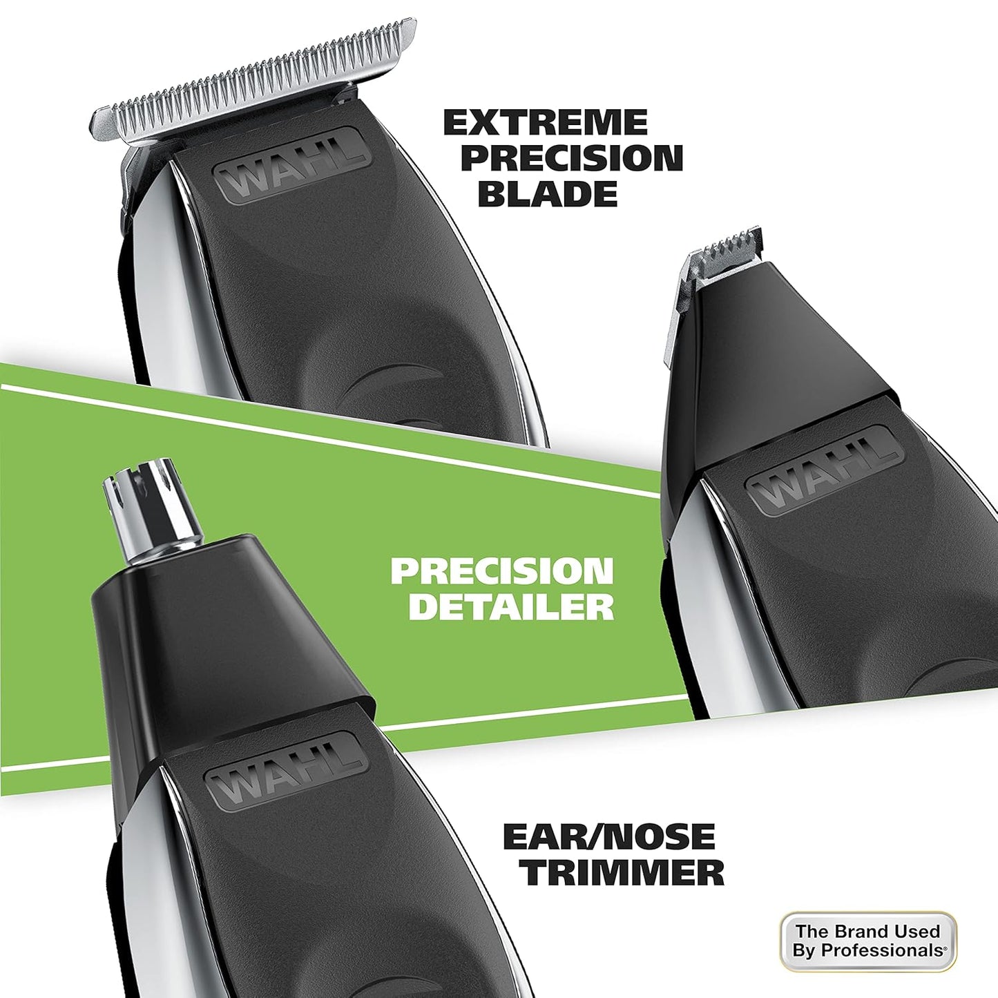 Wahl Aqua Blade® Deluxe Beard Trimmer - Rechargeable Wet/Dry Grooming with Interchangeable Heads | Model 9899-100