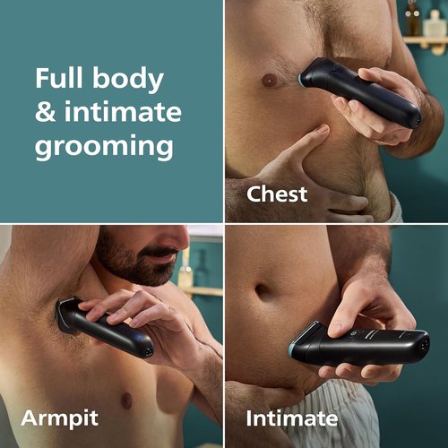 Philips Norelco Body Groomer 5000 Series - Dual 100% Showerproof Hair Trimmer & Shaver for Men | BG5495/50