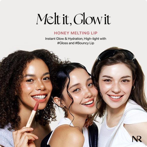 Nature Republic HONEY MELTING LIP (07 LYCHEE) SOFT LIP STICK, Hydrating Gloss, Moisturizing balms, Sheer tint, Shine & Glowy Finish, korean make up