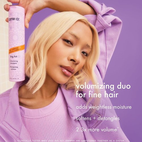 Amika Big Hit Volumizing Conditioner - Boosts Volume & Shine | 10.1 Fl Oz