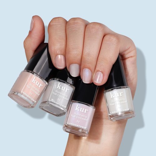 LONDONTOWN Kur Illuminating Nail Concealer - Vegan, Long-Lasting Sheer Nail Polish for Brightening Care