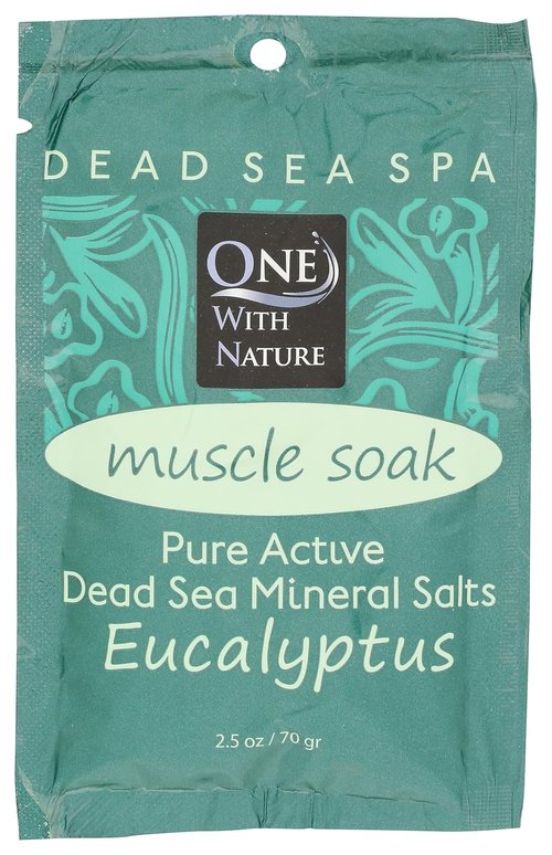 One With Nature Eucalyptus Dead Sea Bath Salt - Relaxing Spa Experience, 2.5 OZ