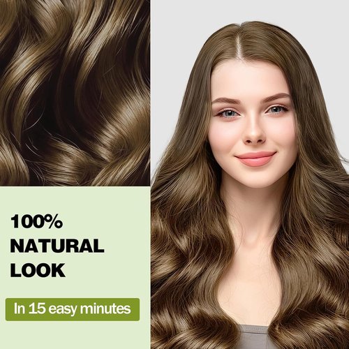 Regine Switzerland Light Brown Hair Dye Shampoo - 100% Gray Coverage, Herbal 3-in-1 Formula, Nourishing & Ammonia-Free