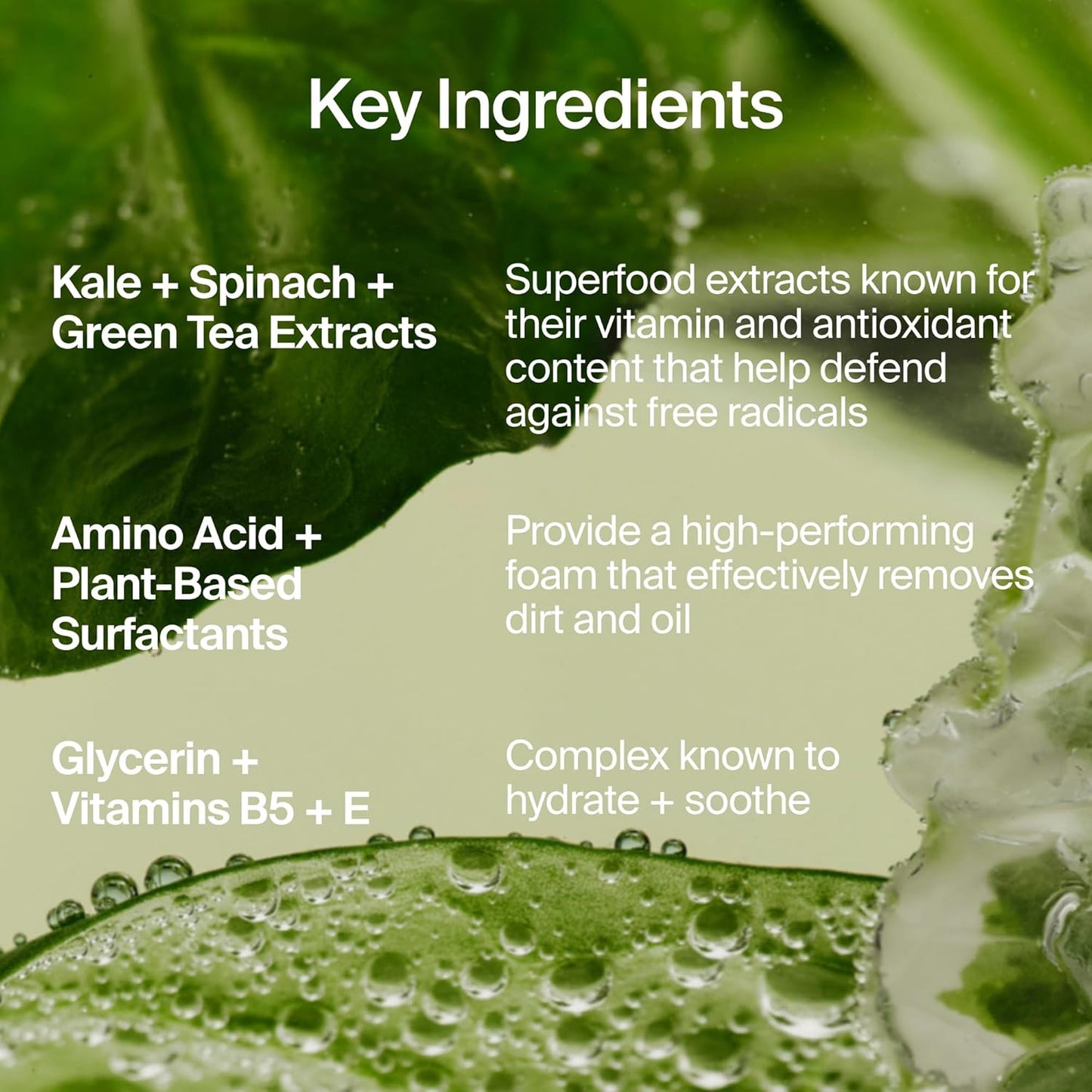 Youth To The People Superfood Facial Cleanser - Kale & Green Tea Daily Face Wash for Glowing Skin, pH Balanced, Refillable