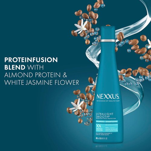 Nexxus Ultralight Smooth Shampoo - Frizz Control with Biomimetic 18-MEA | 13.5 oz