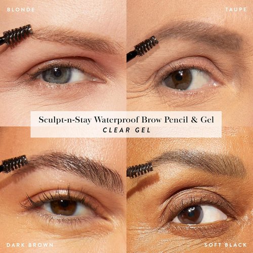 Laura Geller New York Waterproof Brow Pencil & Gel - Sculpt-N-Stay in Taupe