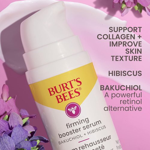 Burt's Bees Firming Collagen Face Serum - Natural Retinol Alternative with Bakuchiol for Anti-Aging (1 oz)