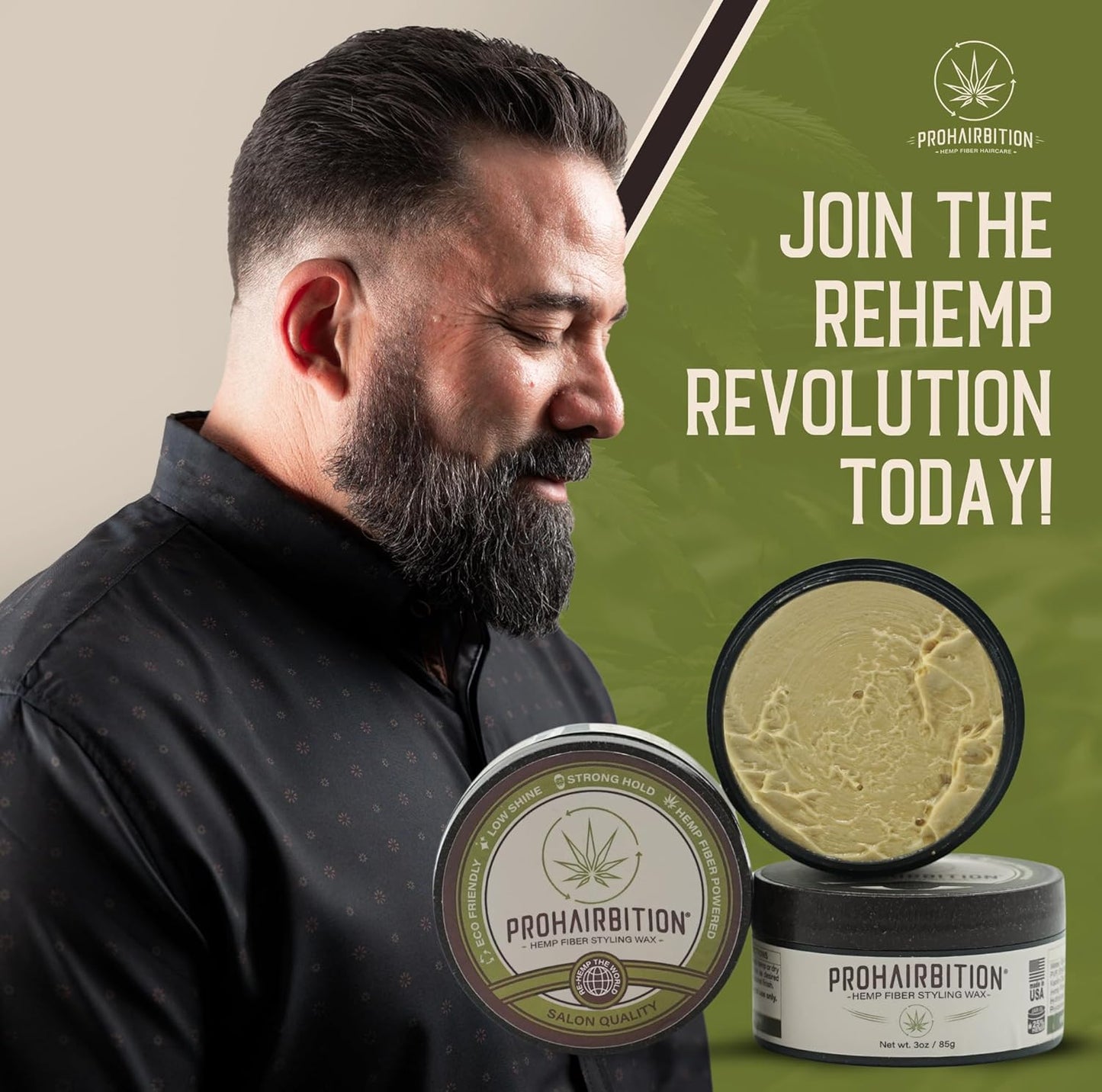 Hemp Fiber Hair Wax by Skiennix - Strong Hold Matte Finish | Non-Greasy, Long-Lasting, Vegan Formula
