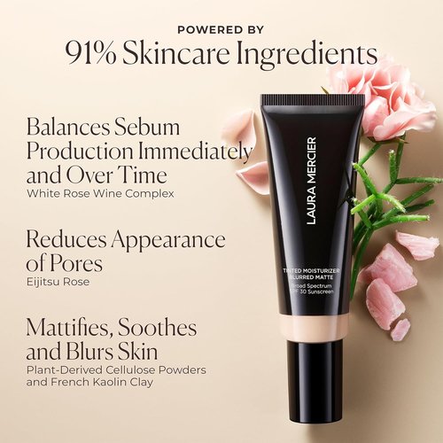Laura Mercier Tinted Moisturizer - Blurred Matte SPF 30 | 24HR Shine Control & Buildable Coverage