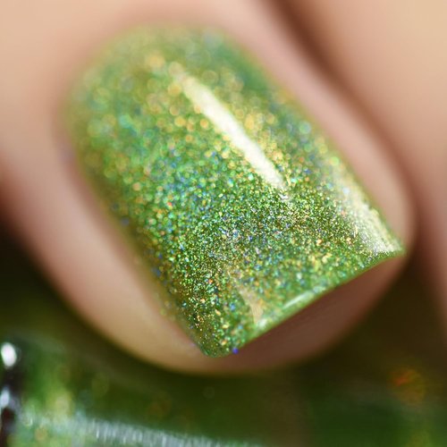 ILNP 1UP Lime Green Holographic Nail Polish - Long-Lasting, Chip Resistant, Non-Toxic & Vegan, 12ml