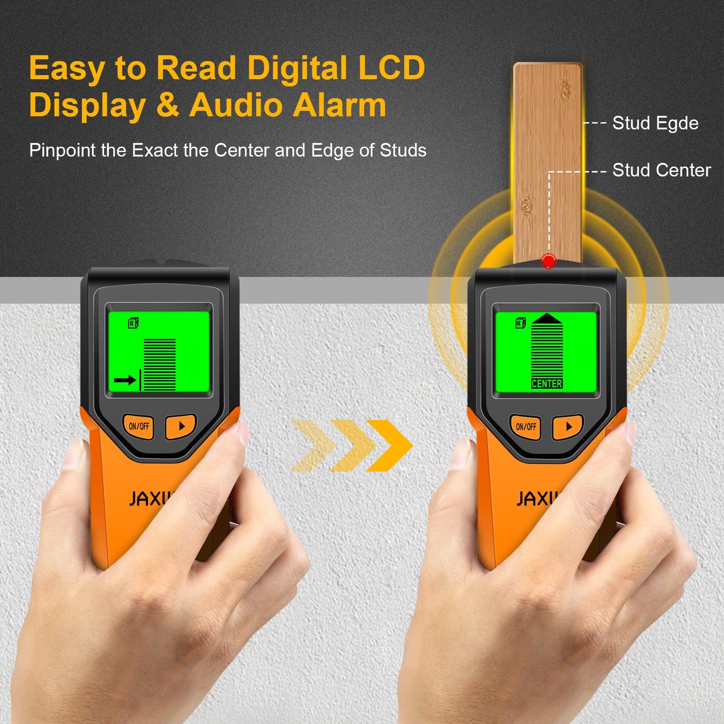 Stud Finder Wall Scanner - 5 in 1 Stud Finder Tool w/Smart Chip and HD LCD Display, Stud Detector Beam Finders for the Center and Edge of Wood AC Wire Metal Studs Joist Pipe (‎Dark Aqua)