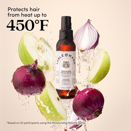 Fable & Mane Moisturizing Volume Spray - Softens & Plumps for Thicker Hair | Non-Sticky Heat Protection