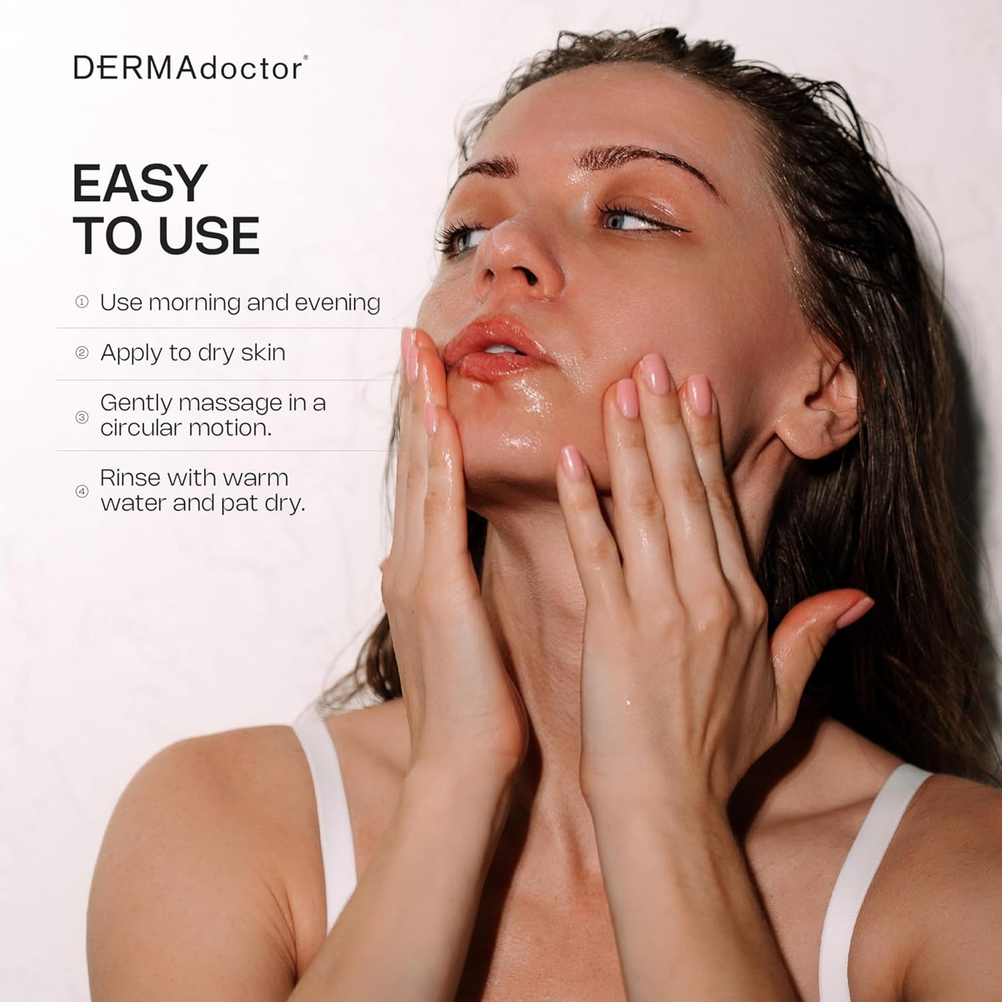 DERMAdoctor Glycolic Acid Face Wash - Exfoliating Cleanser with Antioxidants for Radiant Skin