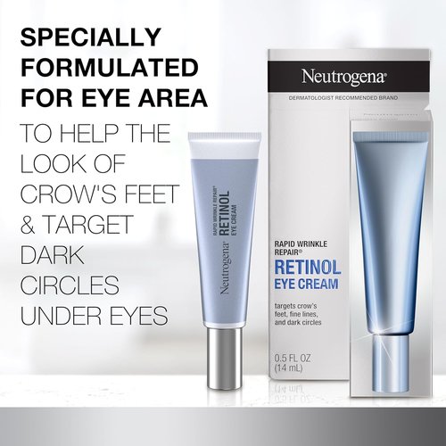 Neutrogena Rapid Wrinkle Repair Eye Cream - Anti-Aging Formula with Retinol & Hyaluronic Acid | 0.5 fl. oz