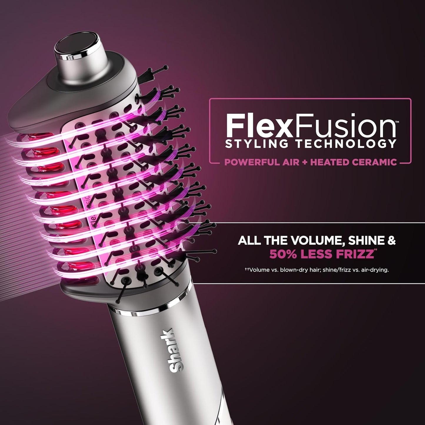 Shark FlexFusion Hair Dryer - Ceramic Air Styler with Auto-Wrap Curlers & Diffuser | HD642