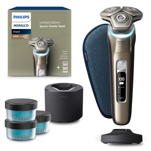 Philips Norelco Shaver Series 9000 - Wet & Dry Electric Shaver with Lift & Cut System | Includes Trimmer & Travel Case