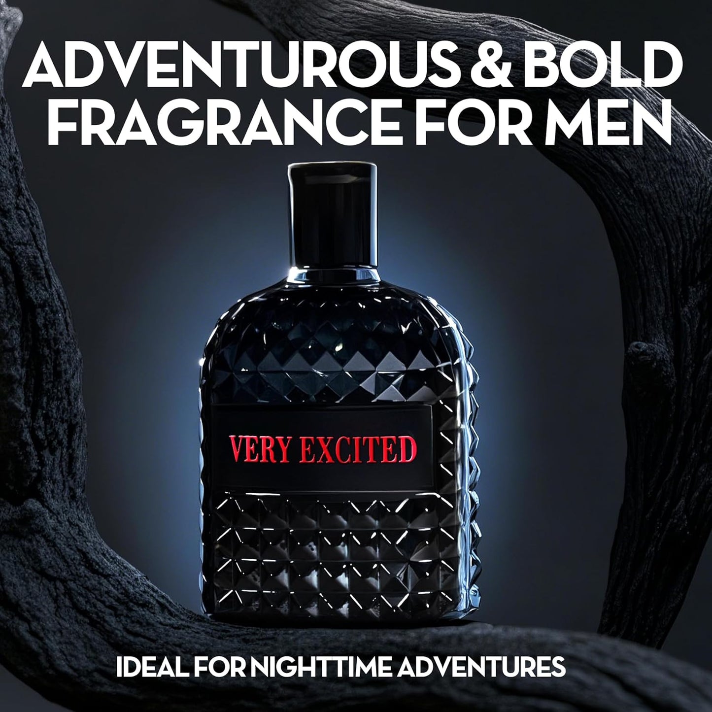Valentine Men's Cologne Gift Set - 3 Luxury Eau de Toilettes | Vanilla Bourbon, Leather & Amber Fragrance | 3.4 Fl Oz Each