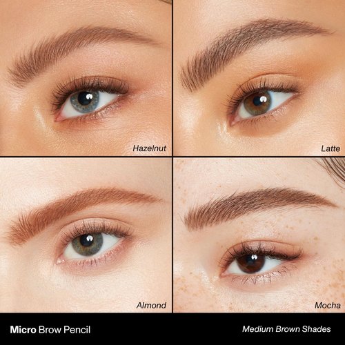 Morphe Micro Dual Eyebrow Pencil - Retractable Dual-Ended Brow Tool with Ultra-Precise Tip - Almond (0.003 oz)