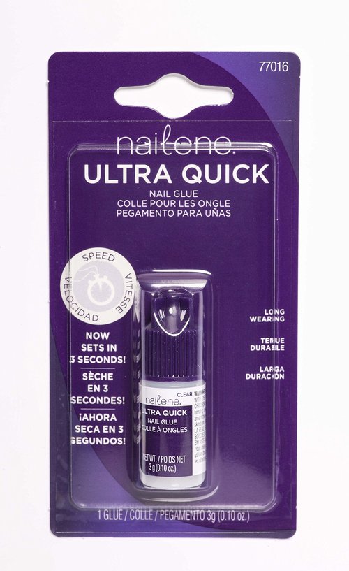 Nailene Ultra Quick Nail Glue Value Pack, Clear, Pointed Tip Precise Application, Super Fast Setting, Quick Drying, Maximum Strength, Strong Nail Glue for Press Ons and Nail Tips, 3 Piece