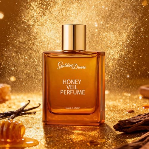 HABOHUSE Golden Dunes Honey Veil Eau de Parfum – Honey, Oud, Patchouli, Vanilla & Bergamot with Floral-Amber Spicy Notes, Clean Vegan Essential Oils, Long-Lasting Unisex Fragrance, 100 ml