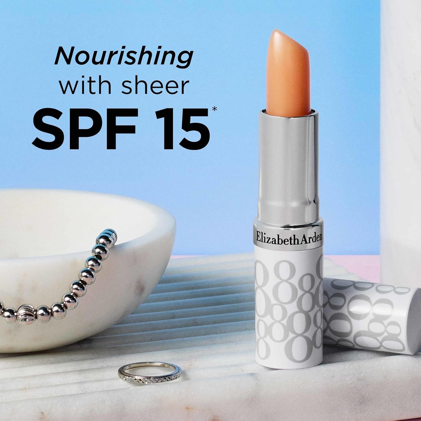 Elizabeth Arden Eight Hour Cream Lip Protectant Stick - SPF 15 Moisturizer for Dry Lips with Shea Butter & Coconut Oil, 0.13 oz