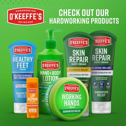 O'Keeffe's Giftbox Including Lip Repair with Cherry and Vitamin E Oil Stick, Working Hands Jar and Healthy Feet Jar, Gift Idea