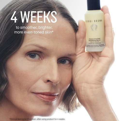 Bobbi Brown Vitamin Enriched Smoothing Serum - Glowy Hydrating Overnight Face Serum with Niacinamide & Vitamin C, 1 Fl Oz