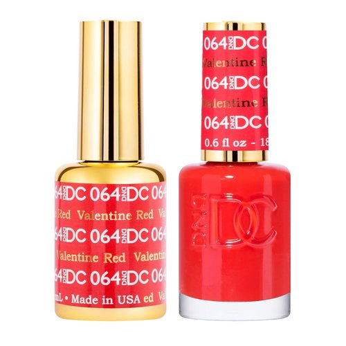 DND DC Gel Polish Set - Red Collection | Chip-Free UV/LED Gel & Air Dry Nail Lacquer Duo, 0.5 Fl Oz Each