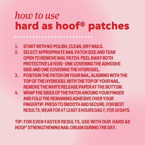 Onyx Professional Hard as Hoof S.O.S Nail Patches - Nail and Cuticle Strengthening Treatment Repair Patches, Nail Growth, Repair, 20 Count