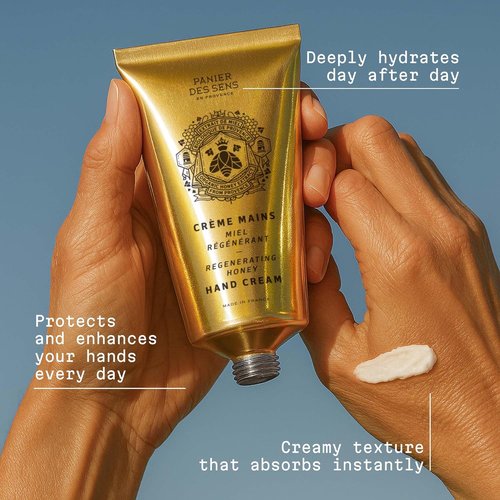 Panier des Sens Honey Hand Cream - Nourishing Shea Butter for Dry Hands | 97% Natural, 2.5 fl oz