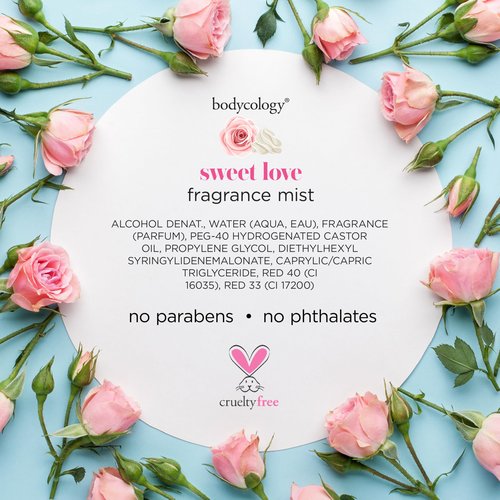 Bodycology Long-Lasting Fragrance Body Mist, Sweet Love, 8 fl oz
