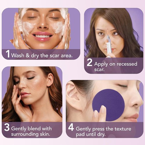 Dermaflage Scar Filler Kit - Waterproof Concealer for Deep Scars & Wrinkles - Bronze Dark, 1 Month Supply
