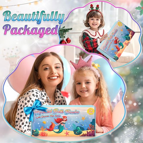 8 Packs Bath Bombs for Kids Girls, Bath Bomb with Surprise Toys Inside, Bath Toys for Kids Aged 4-8, Easter Basket Stuffer Gifts for Girls 3 4 5 6 7 8