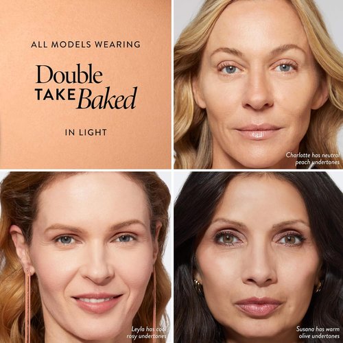 Laura Geller New York Baked Double Take Powder Foundation - Light Shade - Buildable Medium to Full Coverage