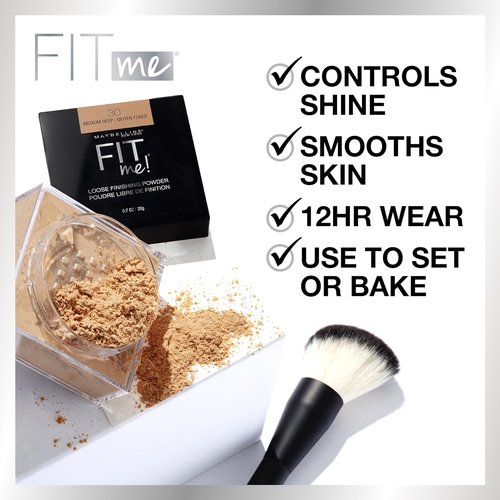 Maybelline Fit Me Loose Setting Powder - Lightweight Face Powder for Flawless Finish | Fair Light, 1 Count