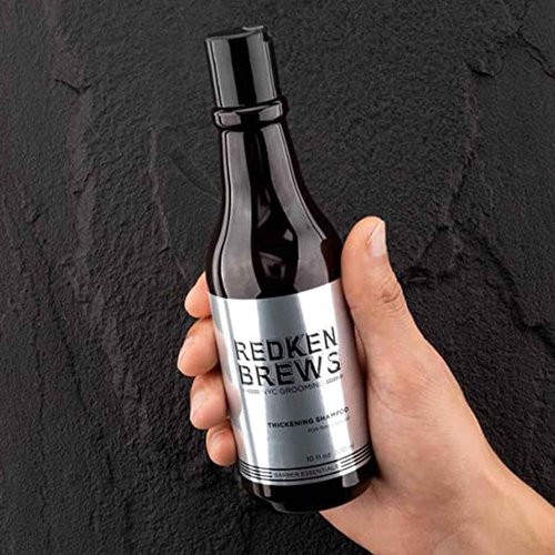 Redken Brews Thickening Shampoo - Strengthens Thinning Hair and Reduces Hair Loss | 10.1 oz
