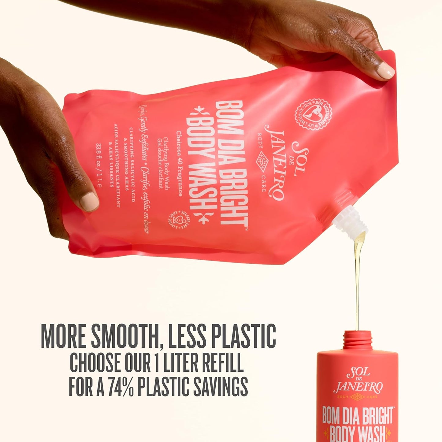 Sol de Janeiro Bom Dia Body Wash - Brightening AHA & BHA Formula for Radiant Skin