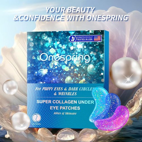 Onespring Eye Masks (48 Pairs) - Bachelorette Party Favors, Collagen Under Eye Patches for Puffy Eyes, Fine Lines and Dark Circles, Spa Party, Bridesmaid, Birthday Gift for Her