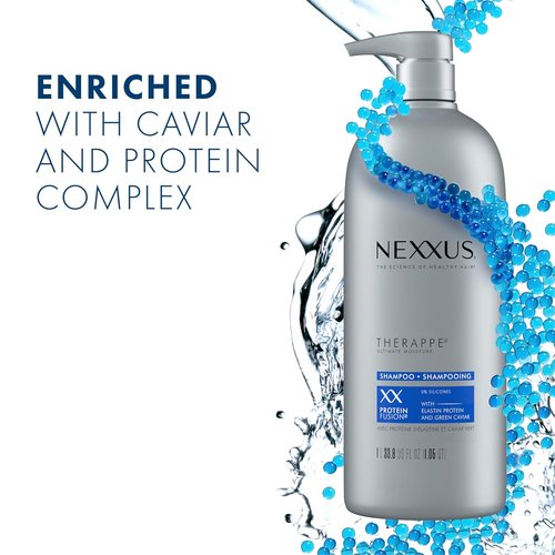 Nexxus Therappe & Humectress Shampoo and Conditioner Set - Silicone-Free Moisturizing for Dry Hair | 33.8 oz Each