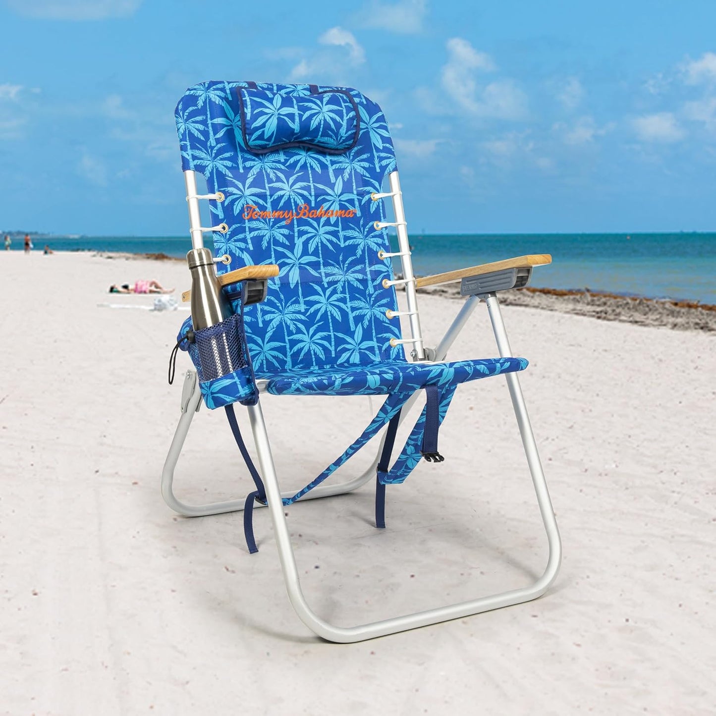 Tommy Bahama Folding Beach Chair - Hi-Boy 17" Seat Height with 4-Position Lace-Up Suspension