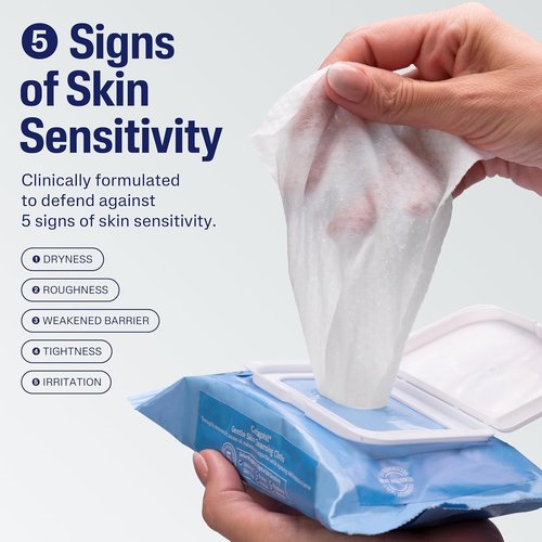 Cetaphil Face & Body Wipes - Gentle Cleansing Cloths for Sensitive Skin | 50 Count Twin Pack