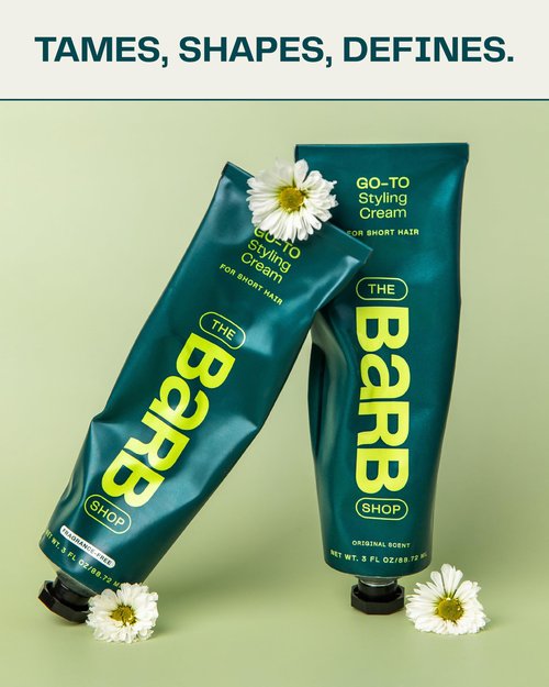 Barb Styling Cream for Women and Men - Soft Hold Hair Styling Cream for Curl Definition & Frizz Control