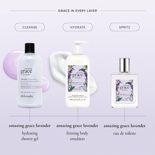 Philosophy Amazing Grace Hydrating Bath & Shower Gel - Cleanses, Soothes & Comforts Dry Skin - Vegan Formula