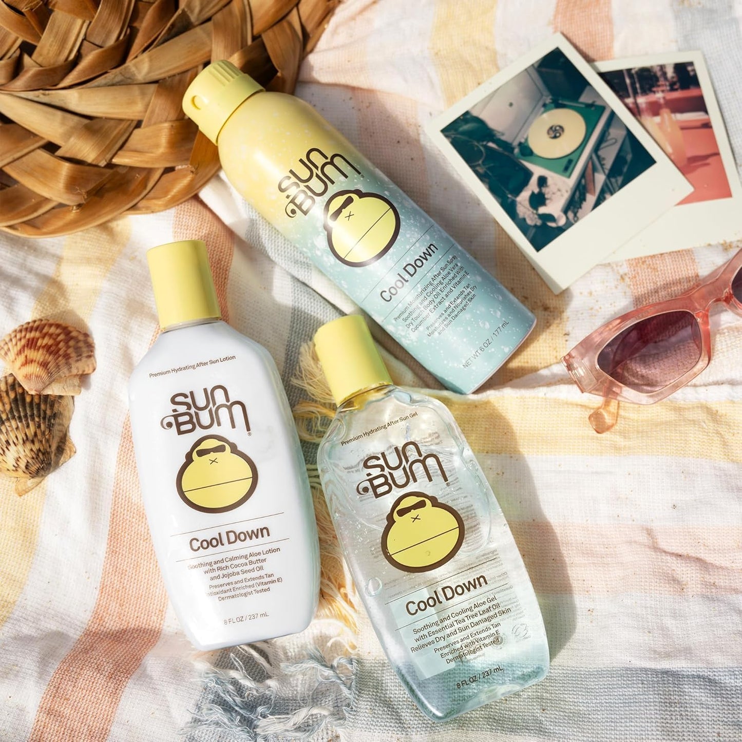 Sun Bum Aloe Vera Lotion - Vegan After-Sun Care with Cocoa Butter for Soothing Hydration - 3 oz Travel Size