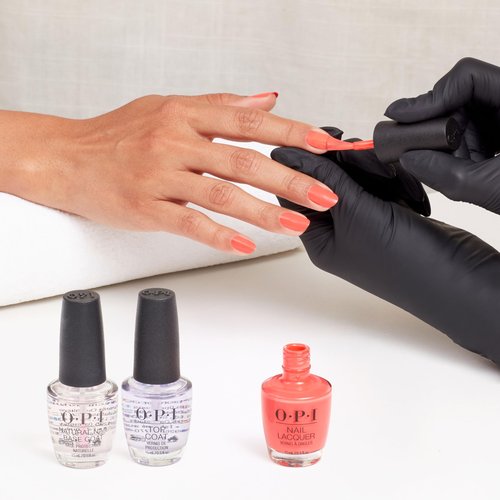 OPI Nail Lacquer Shrimp Cocktail | Opaque Medium Warm Sunset Orange Crème Chip Resistant Nail Polish | The New OPIcons Collection | Spring 2026
