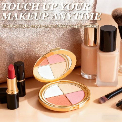 Regine Switzerland Eye & Cheek Palette - 4-In-1 Makeup Kit for Natural Glow & Highlighting