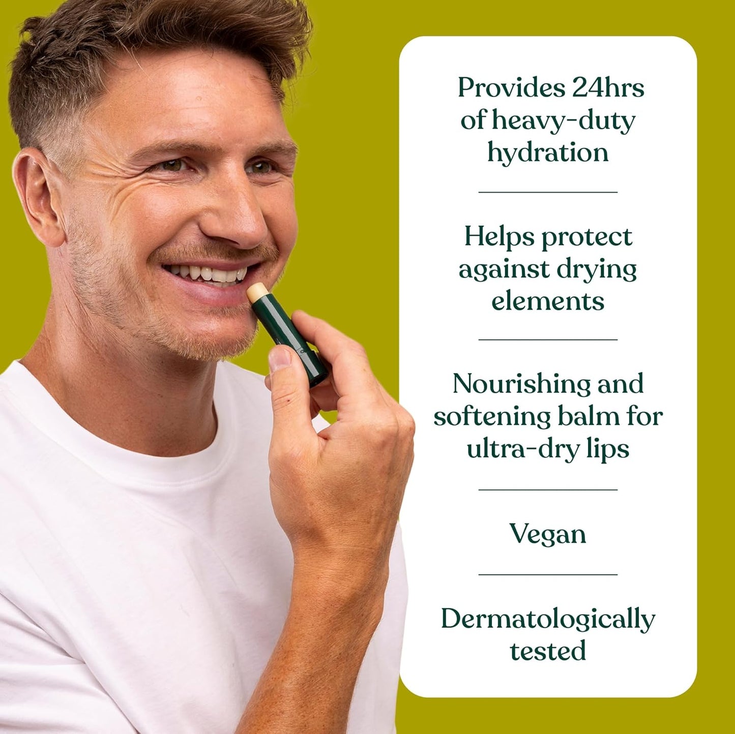 The Body Shop Hemp Lip Care - Heavy Duty Moisturization | 0.14 Oz | Green