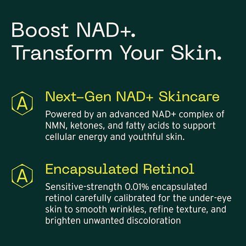 Aramore NAD+ Renewing Eye Cream - Brightens Dark Circles, De-Puffs & Hydrates - 15ml